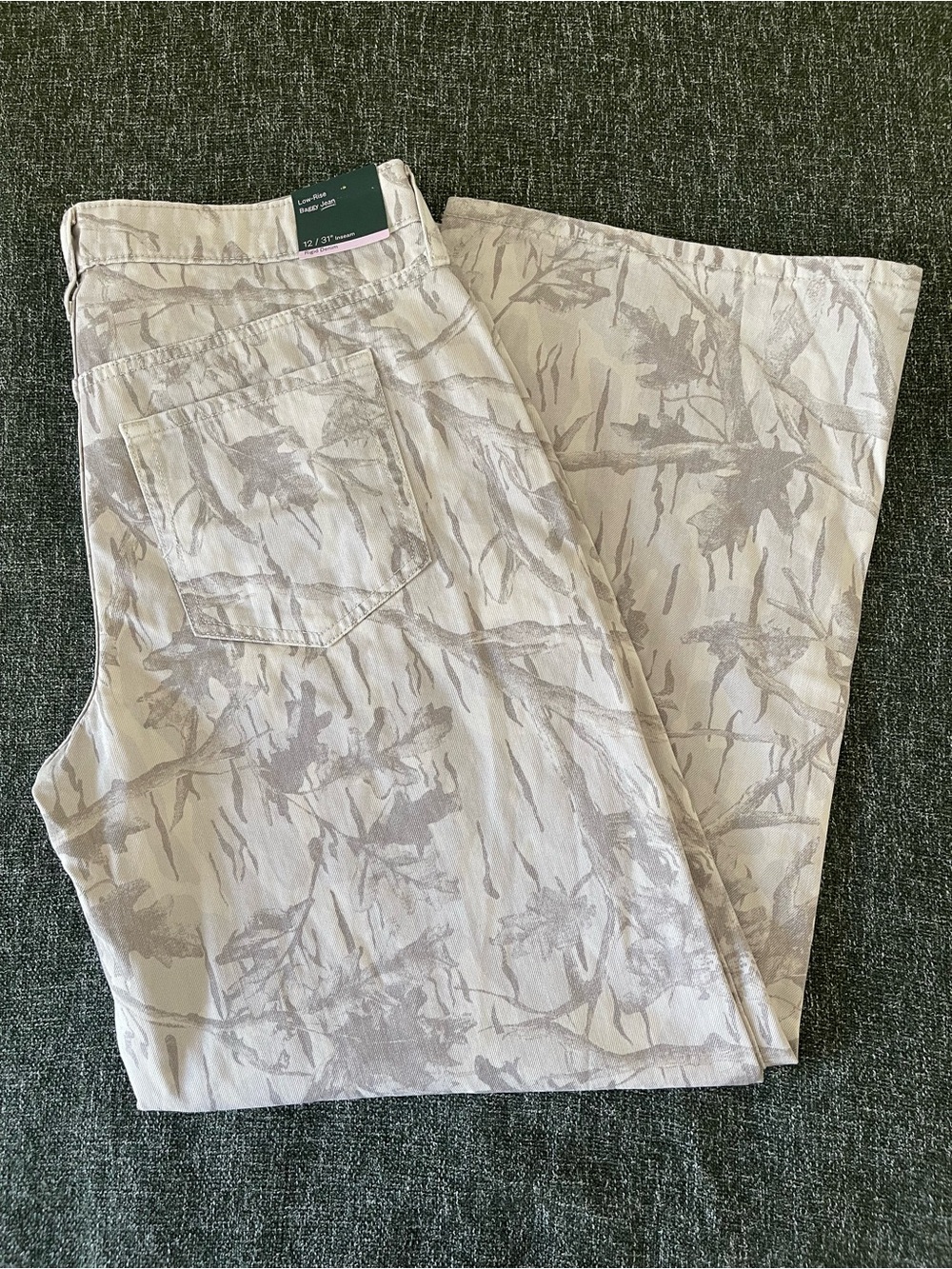 Women’s Printed Light Beige Jeans